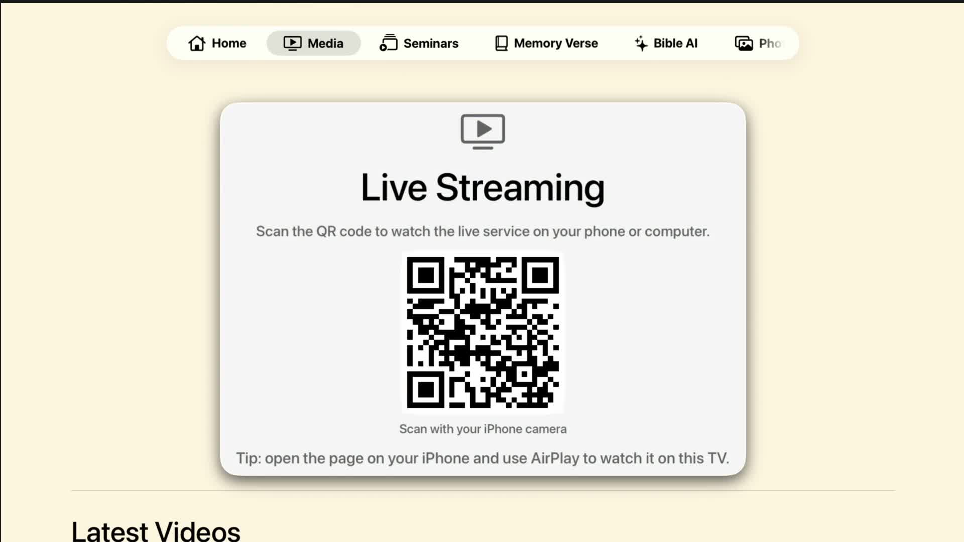 Live Streaming on Apple TV